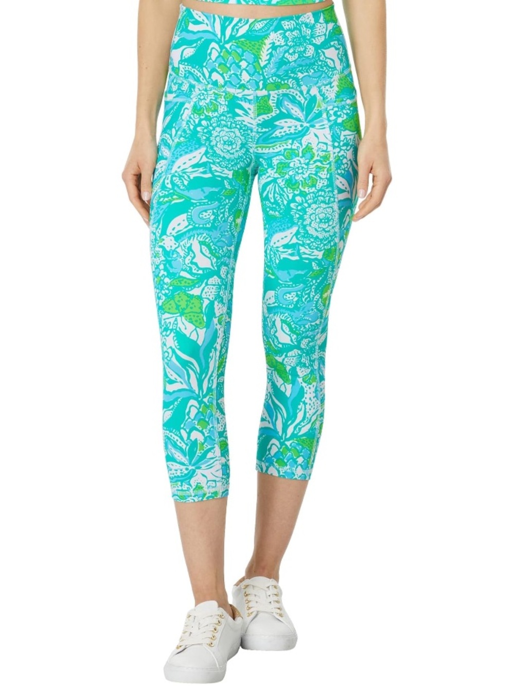 Lilly Pulitzer South Beach High-Rise Crop, Botanical Green Safari Sangria, Large